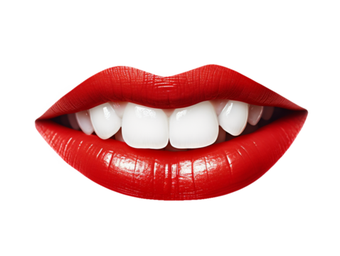 smiling mouth with lips