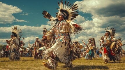A Native American powwow