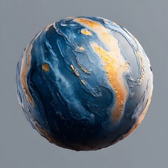 Artistic 3D Representation of a Planet