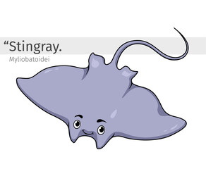 Stingray Cartoon illustration