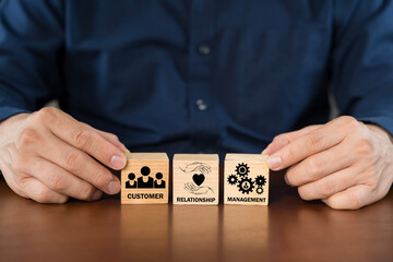 CRM, Customer relationship management concept. Customer satisfaction, retention strategies.