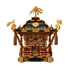 祭の神輿、PNG素材｜Portable Mikoshi Shrine