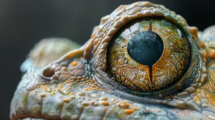 Close Up of a Chameleon's Eye: Nature's Masterpiece