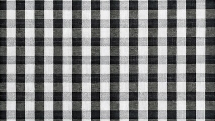 Checkered fabric texture with a classic tessellated pattern in black and white, checkered, fabric, textile, texture