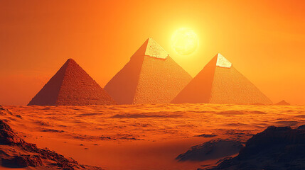Egyptian pyramids, symbolizing the timeless connection between ancient civilization and the mysteries of the universe