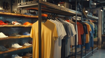 Naklejka premium Clothes Displayed in a Retail Store