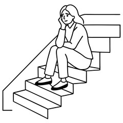 unhappy-woman-sit-on-stairs-suffer-from-loneliness