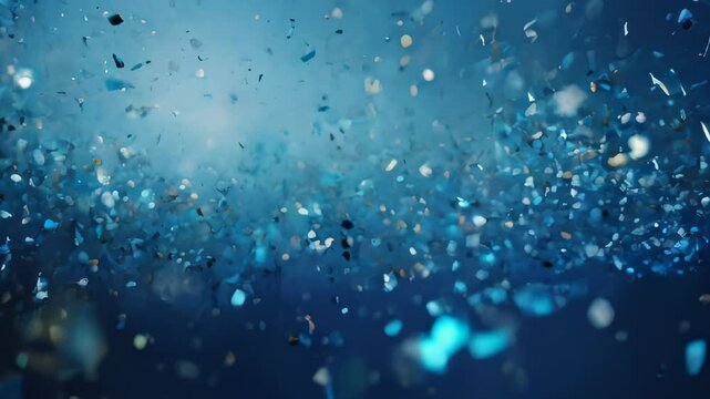 Abstract background with blue confetti