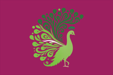 Obraz premium A Peacock vector art illustration 