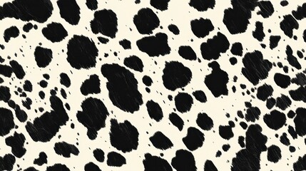 A pattern featuring irregular black spots on a light background, resembling animal fur.