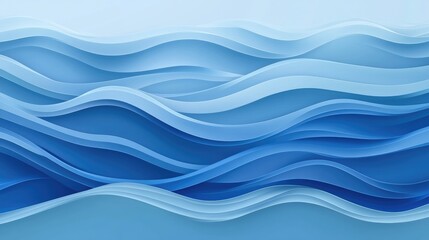Fototapeta premium Abstract blue sea gradient background with dynamic wave patterns, perfect for adding a vibrant and eco-friendly touch to your nature-themed designs