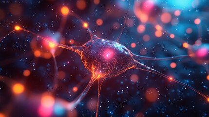 neural network symbolizes the complexity of big data and cyber intelligence, showcasing interconnected nodes that represent knowledge, innovation, and technology