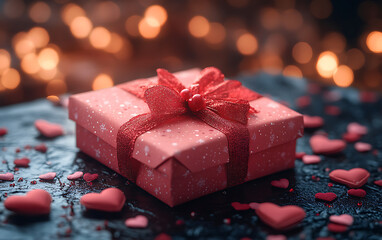 Valentine's Gift Box: Muted Colors & Photorealistic Aesthetic