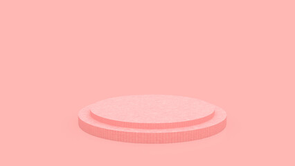 The pastel plate for present or advertising concept 3d rendering..