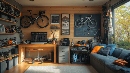 自転車が趣味の部屋