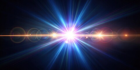 Fototapeta premium Light Leak Cine Lens 24mm lens flare stock photo perfect for film transitions and titles with bright pulses and glows