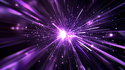 Naklejka premium Abstract purple light speed background with laser rays