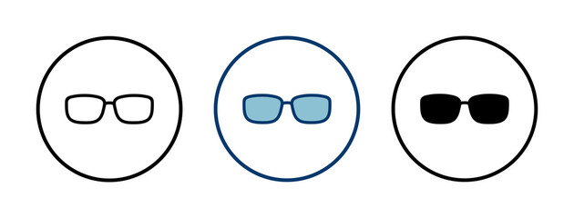 Glasses icon vector isolated on white background. Stylish Eyeglasses. Glasses vector. Optical concept