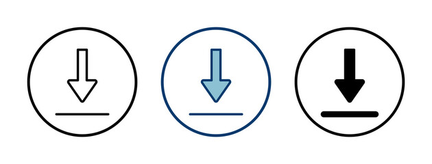 Download icon vector isolated on white background. Downloading vector icon