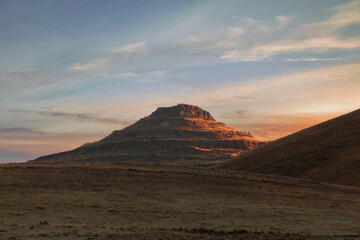 sunset in the mountains