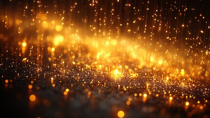 Obraz premium Golden Sparkle and Shimmering Light Background