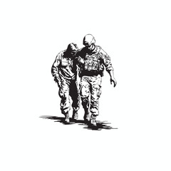 two soldiers in uniform