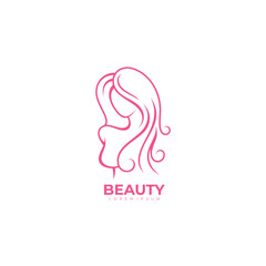 beauty icon of a woman, body care salon logo