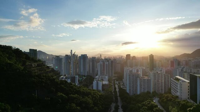 the Kowloon Urban Cityscape Panorama