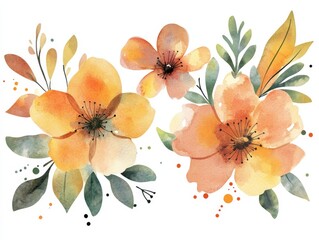 Watercolor Floral Bouquet.
