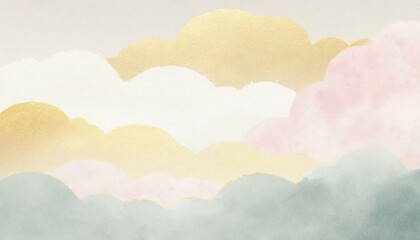 Obraz premium 雲の背景イラスト