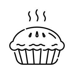 Pie icon. pie, cake, pastry, bakery, sweet, dessert, cooking, apple, food, delicious. Vector icon illustration