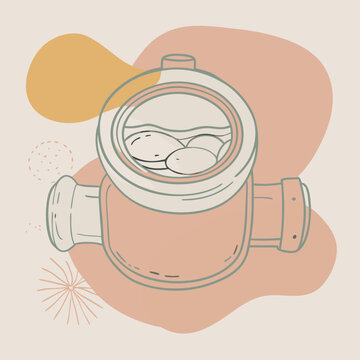 recommend clip art: Water meter vector line art 