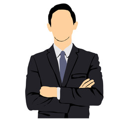 business men half isolated on white