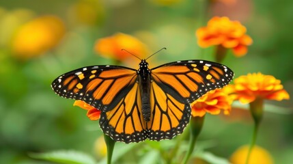 Fototapeta premium Monarch Butterfly on Flower