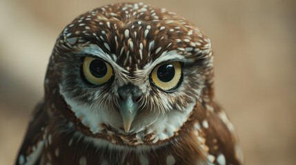 Obraz premium Close-Up of an Owl's Face