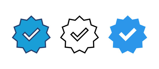 verified icon vector. verification check mark. approved icon