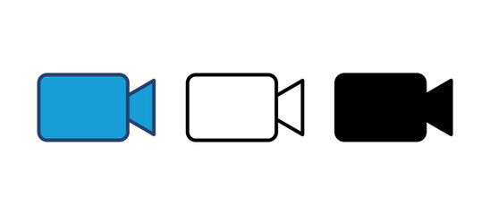 Video icon vector. video camera icon vector. movie sign. cinema