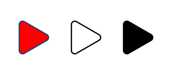 Play Icon vector. Play button vector icon