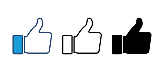 Thumbs up icon vector. Hand like. Like icon vector.