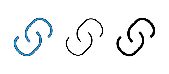 Link icon vector. Hyperlink chain symbol.