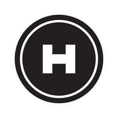 helipad icon design vector