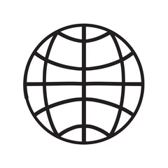Obraz premium Earth globe line art hand drawn doodle illustration