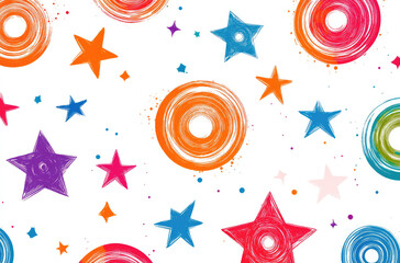 A Variety of Concentric Star Shapes in Assorted Sizes Bold and Eye-Catching Design Elements