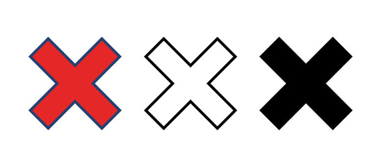 Obraz premium Close vector icon. Delete icon vector. cross sign