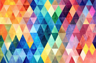 A Variety of Triangle Grid Patterns in Different Arrangements Modern and Structured Design Elements