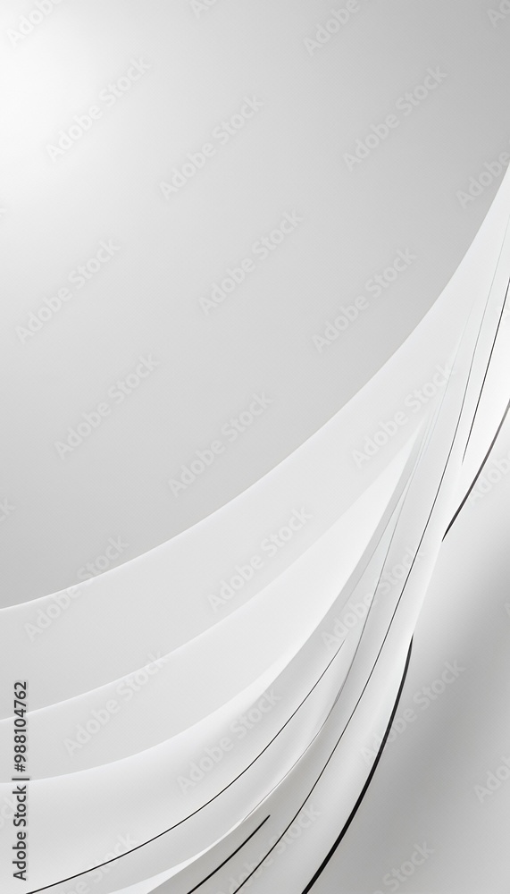 Wall mural minimalistic simplicity design abstract forms elegance panorama symphony embodying lines background 