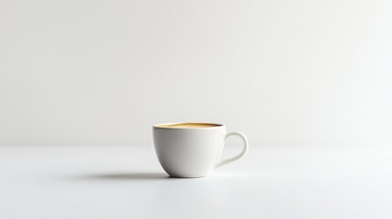 Obraz premium Simple and Elegant White Cup Against Plain Background