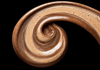 Swirling coffee or chocolate drink