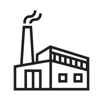 recommend clip art: Factory line art vector illustration