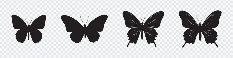 Elegant Butterfly Silhouettes Collection - Vector Illustrations for Creative Designs